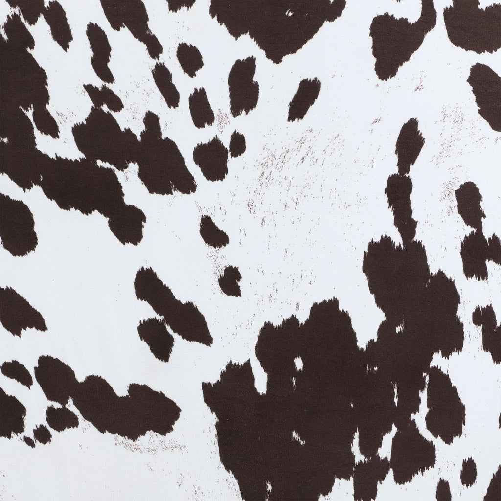Brown Cow Print Accent Chair with Ottoman Q6243