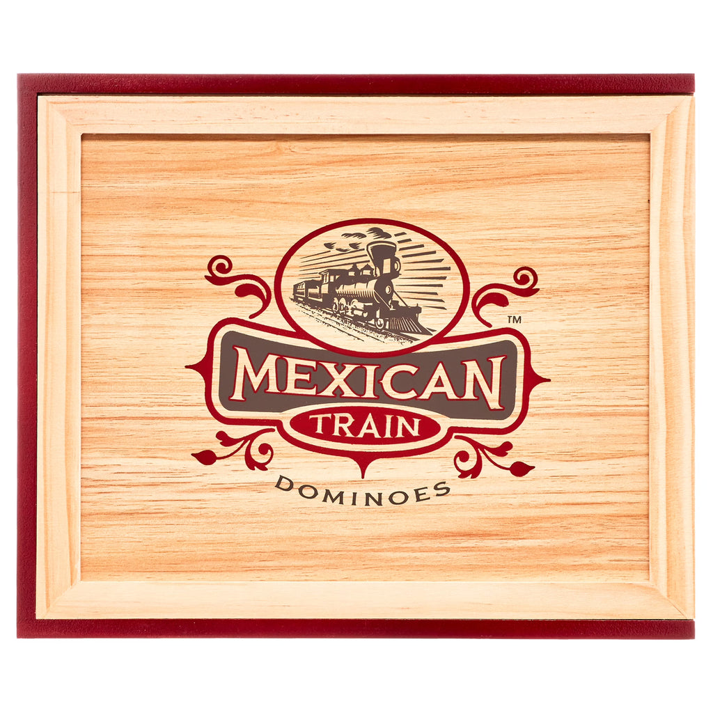 Mexican Train Domino Set in Wooden Collector Box V471
