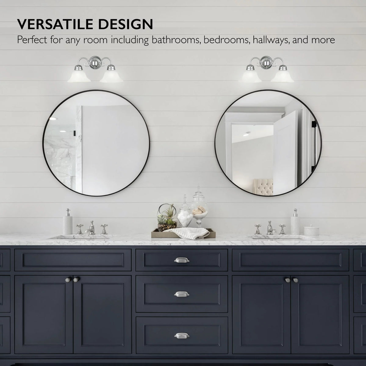 2-Light Dimmable Wall Light with Alabaster Glass W347