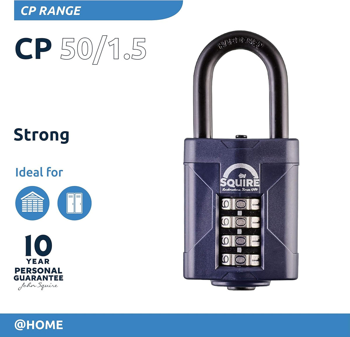 Blue 50 mm Alloy Steel 4 Wheel Combination Padlock, Pack of 2 P133949