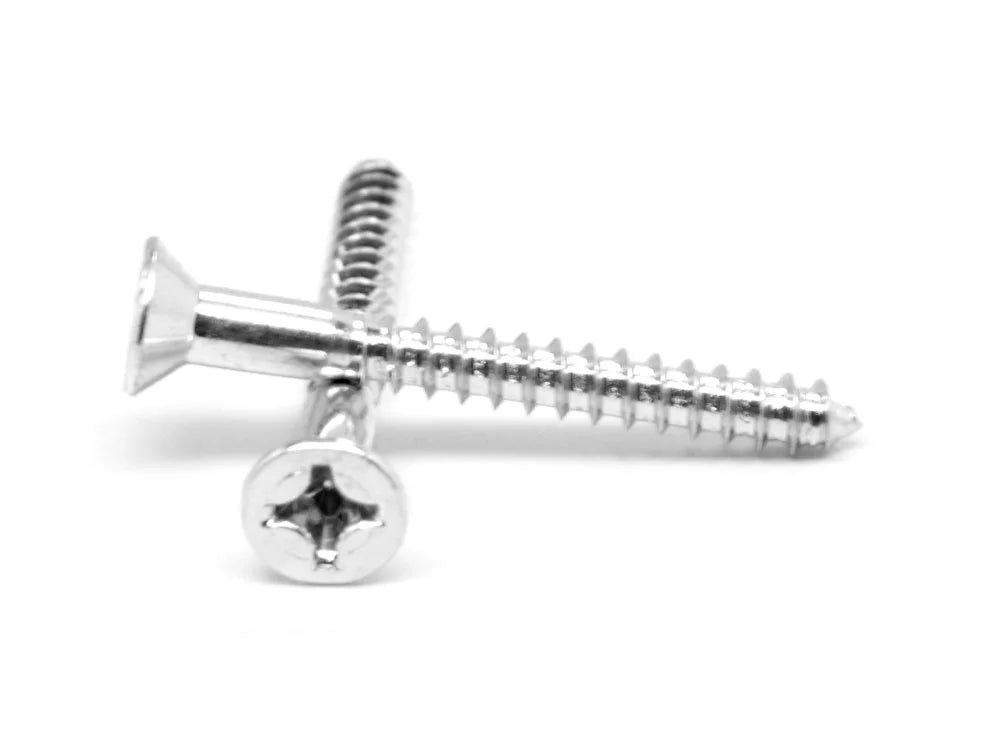 14 x 1" Wood Screw Phillips Flat Head Low Carbon Steel Zinc Plated Pk 2000 S920325