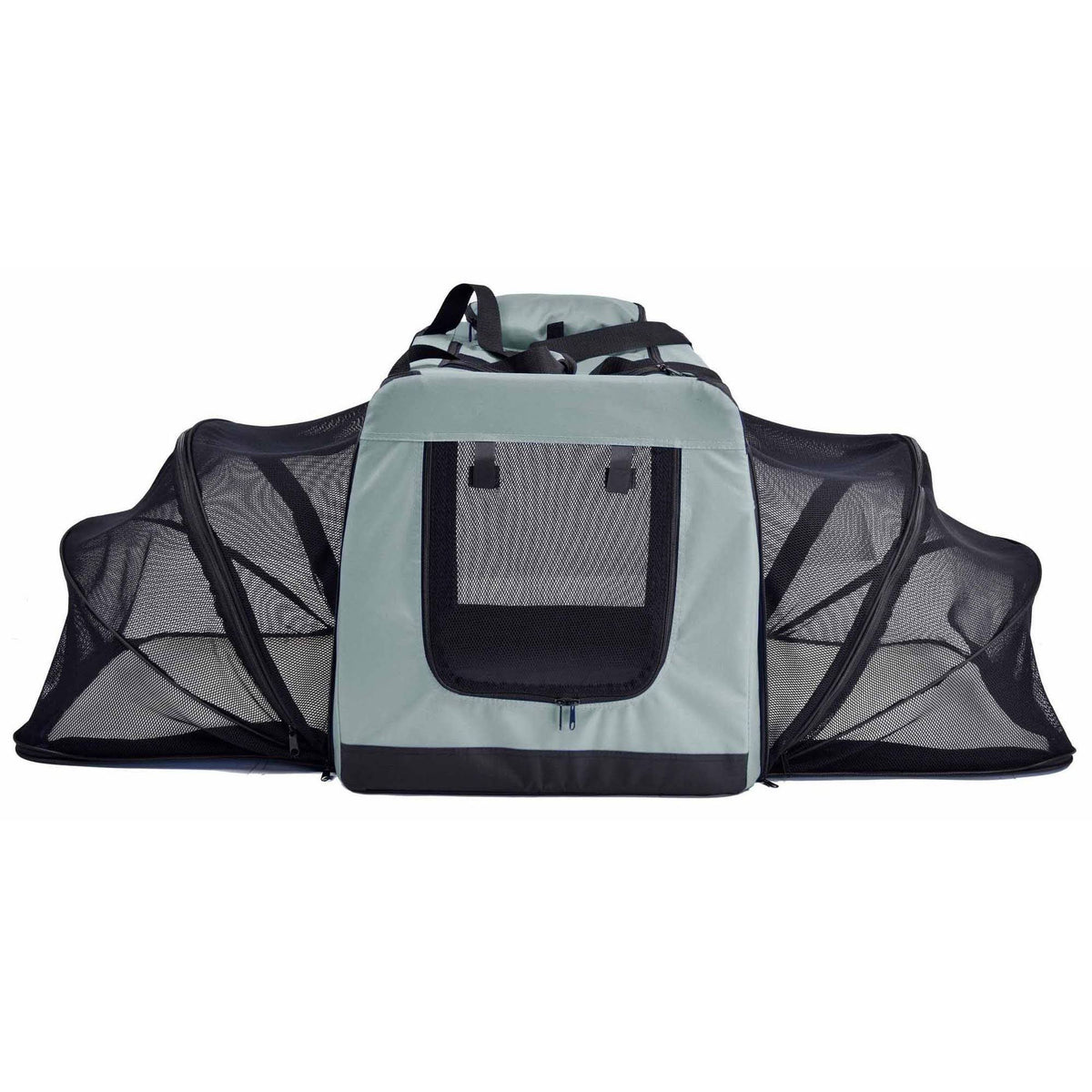 Grey Metal Framed Soft-Folding Dog Crate E3263