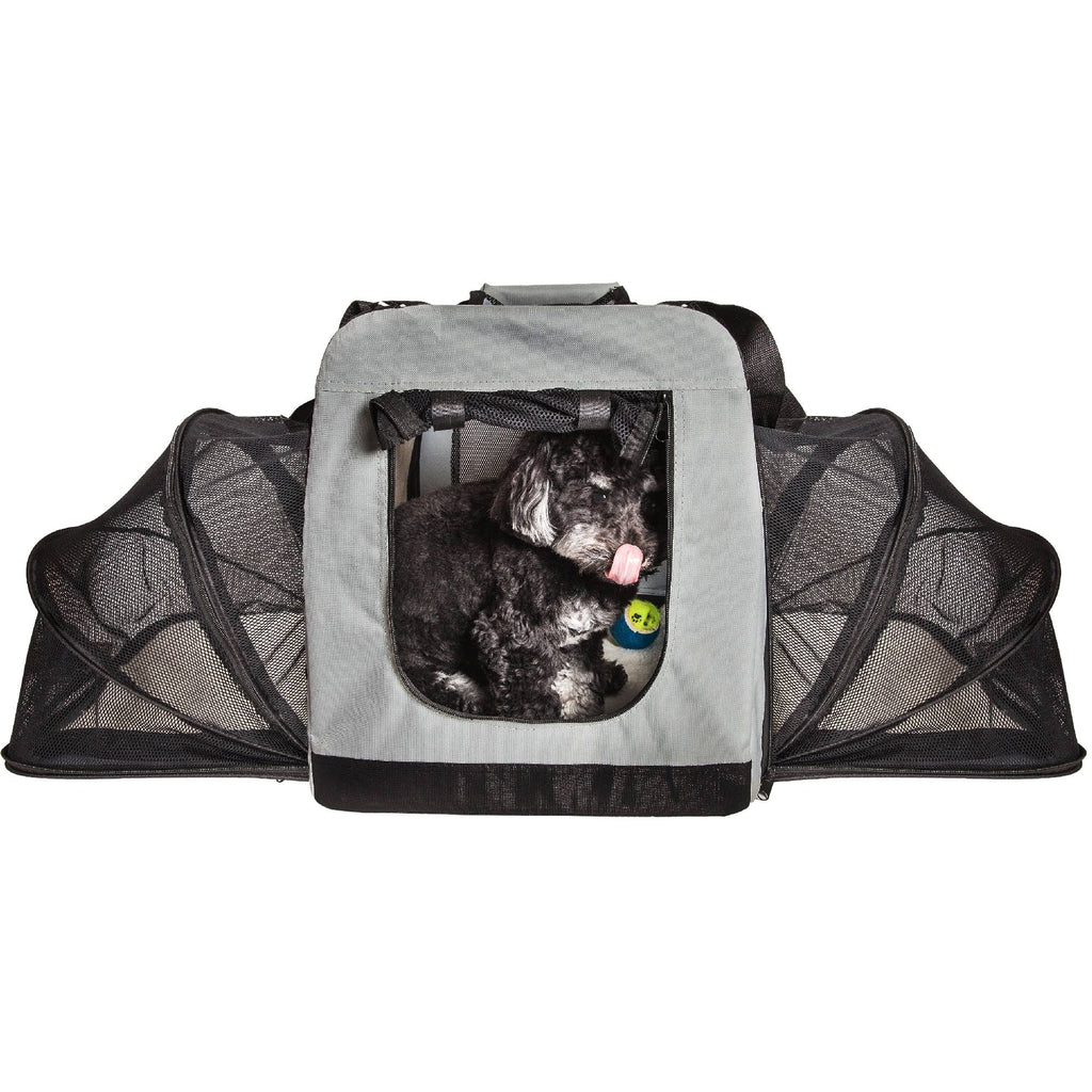 Grey Metal Framed Soft-Folding Dog Crate E3263