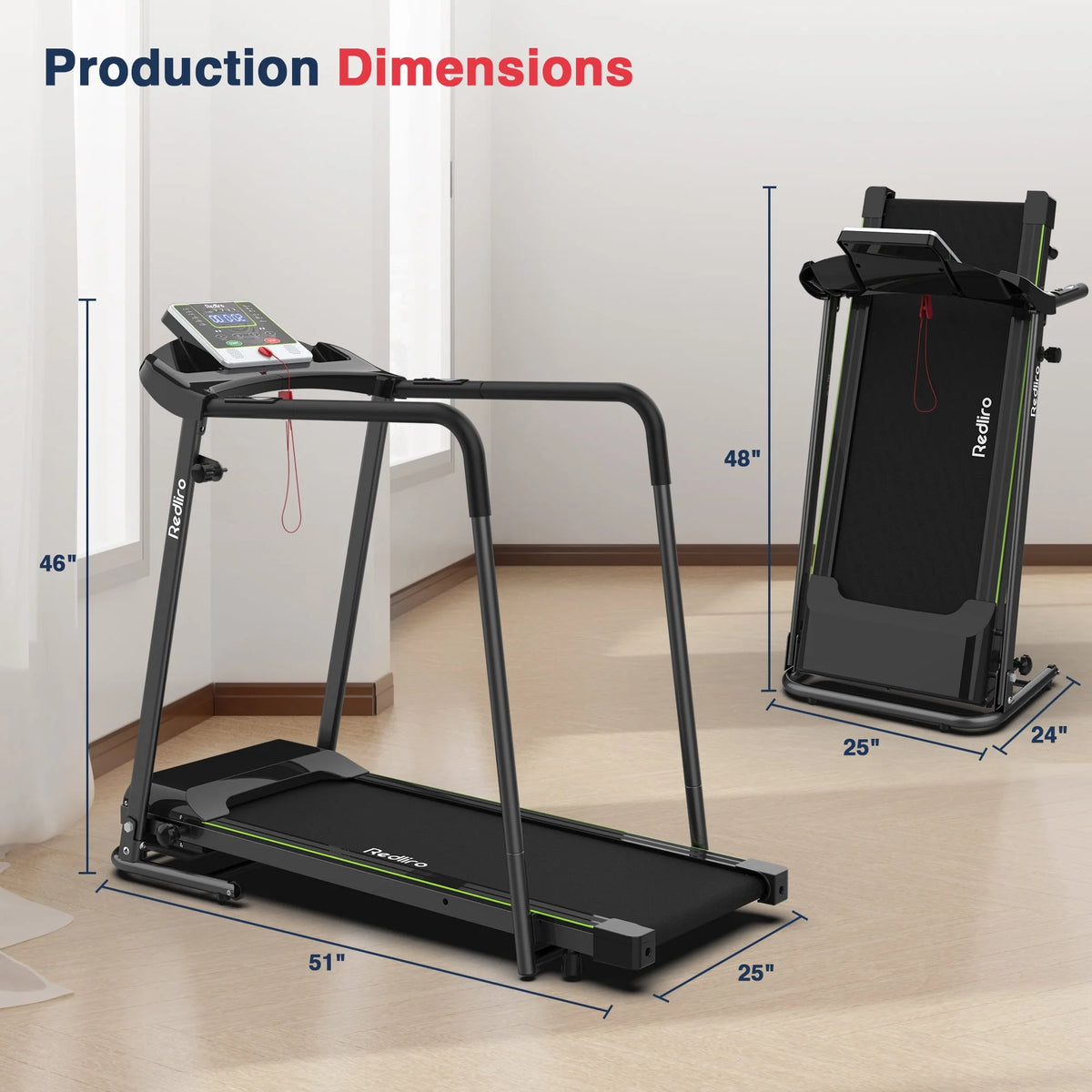 Folding Treadmill Walking Machine 2.25HP 300lbs U9569