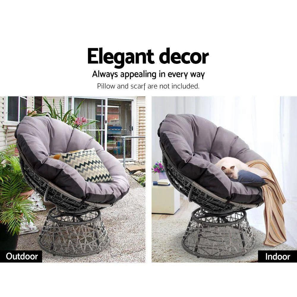 Grey Papasan Chair V84571
