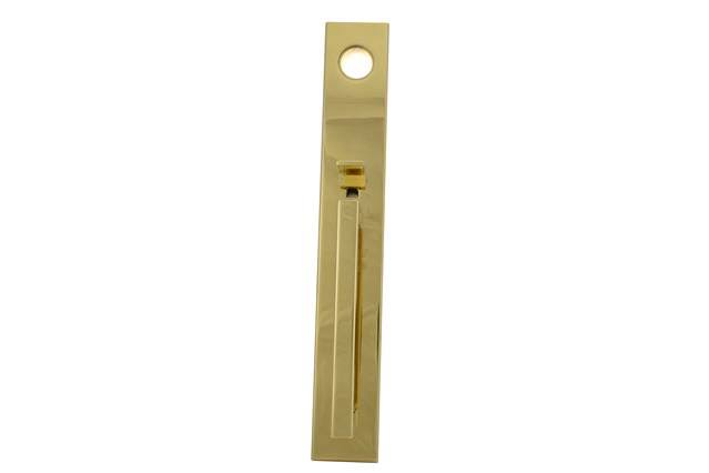 Satin Brass/Black Single Cylinder Handleset with Lever O875