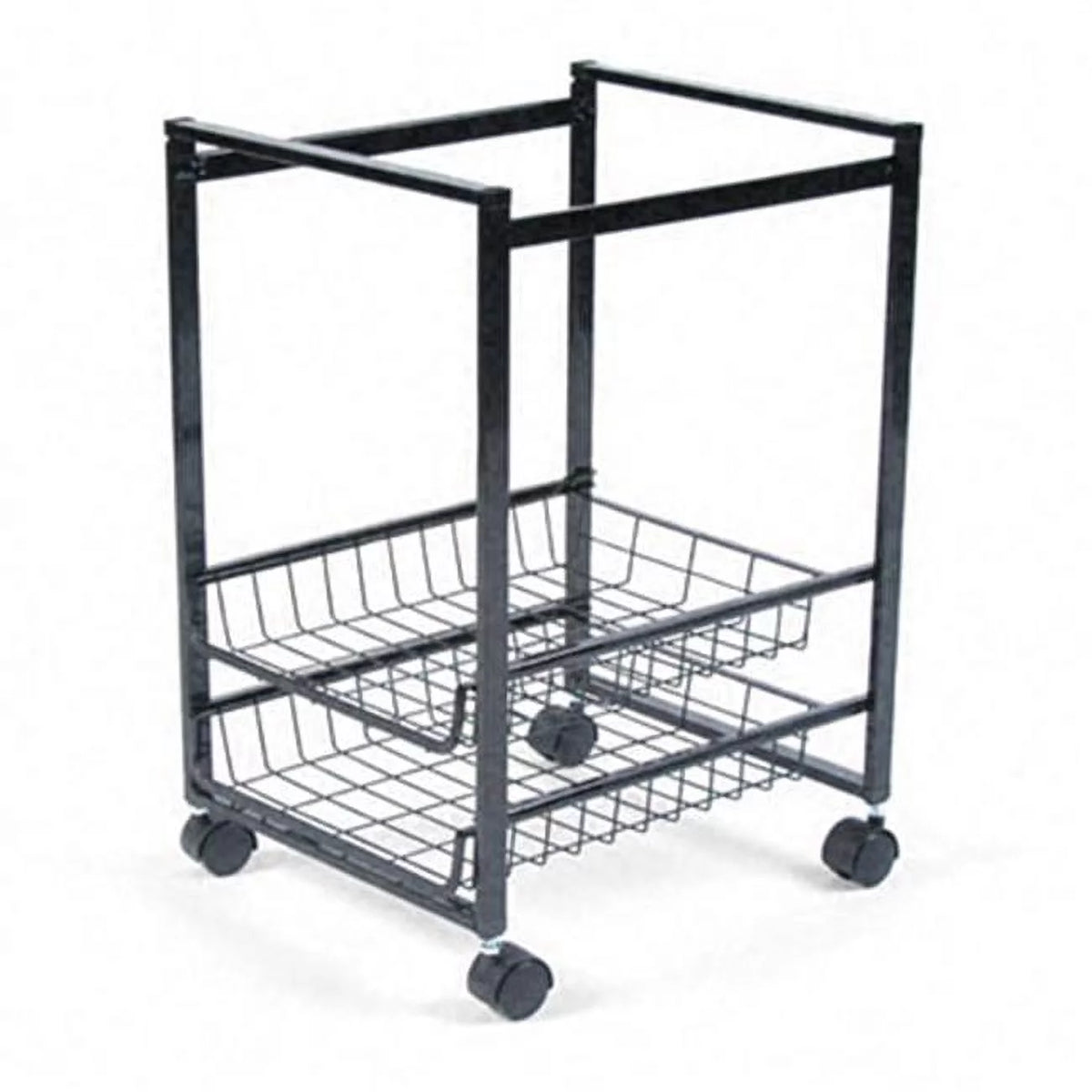 Black Mobile File Cart with Sliding Baskets Z2892