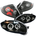 Halo Chrome Projector Headlights LED Fog Lights Left + Right Pair Y83054