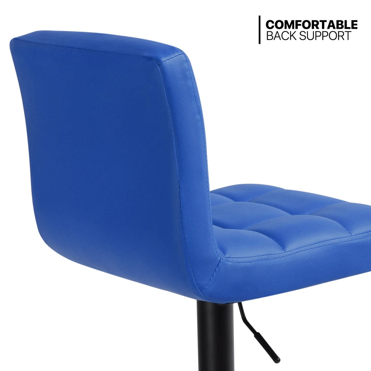 Blue/Black 3 Piece Bar Table and PU Leather Bar Stools F31714