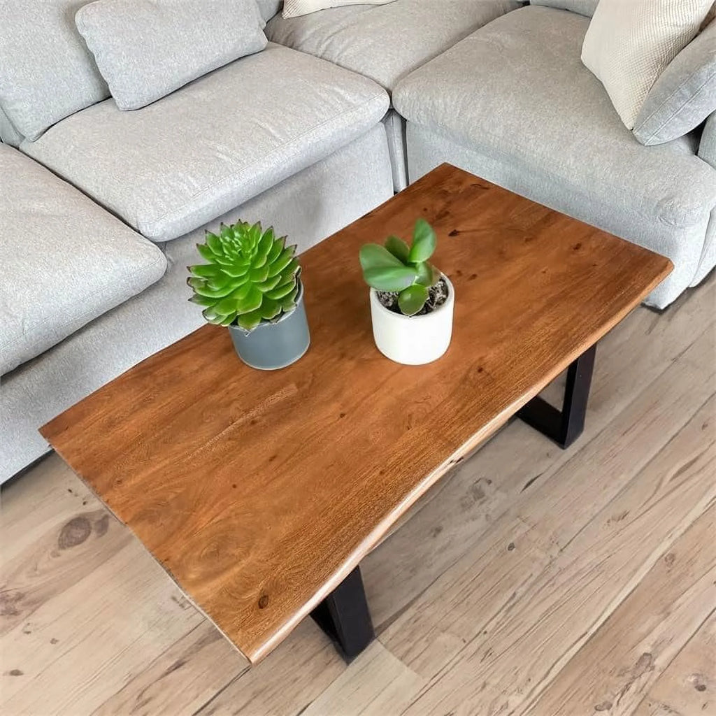 Solid Wood & Iron Coffee Table J40793