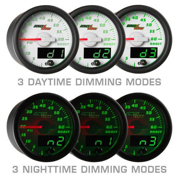 White & Green MaxTow Wideband Air/Fuel Ratio Gauge Q94792