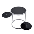 Black & Chrome Finish Side Table A686607