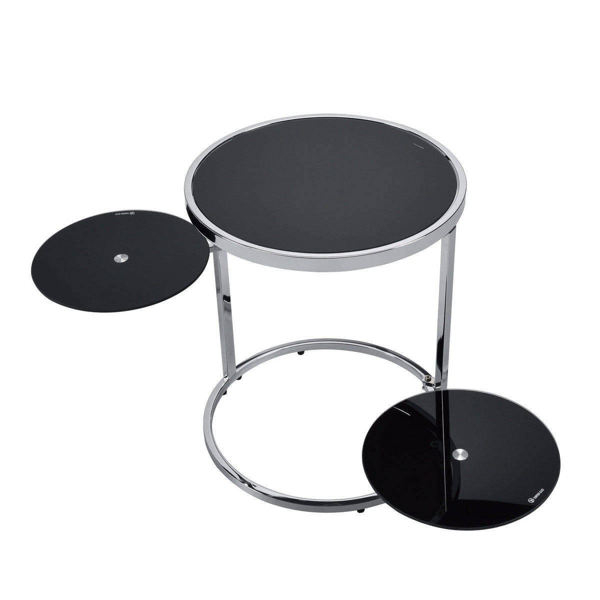 Black & Chrome Finish Side Table A686607