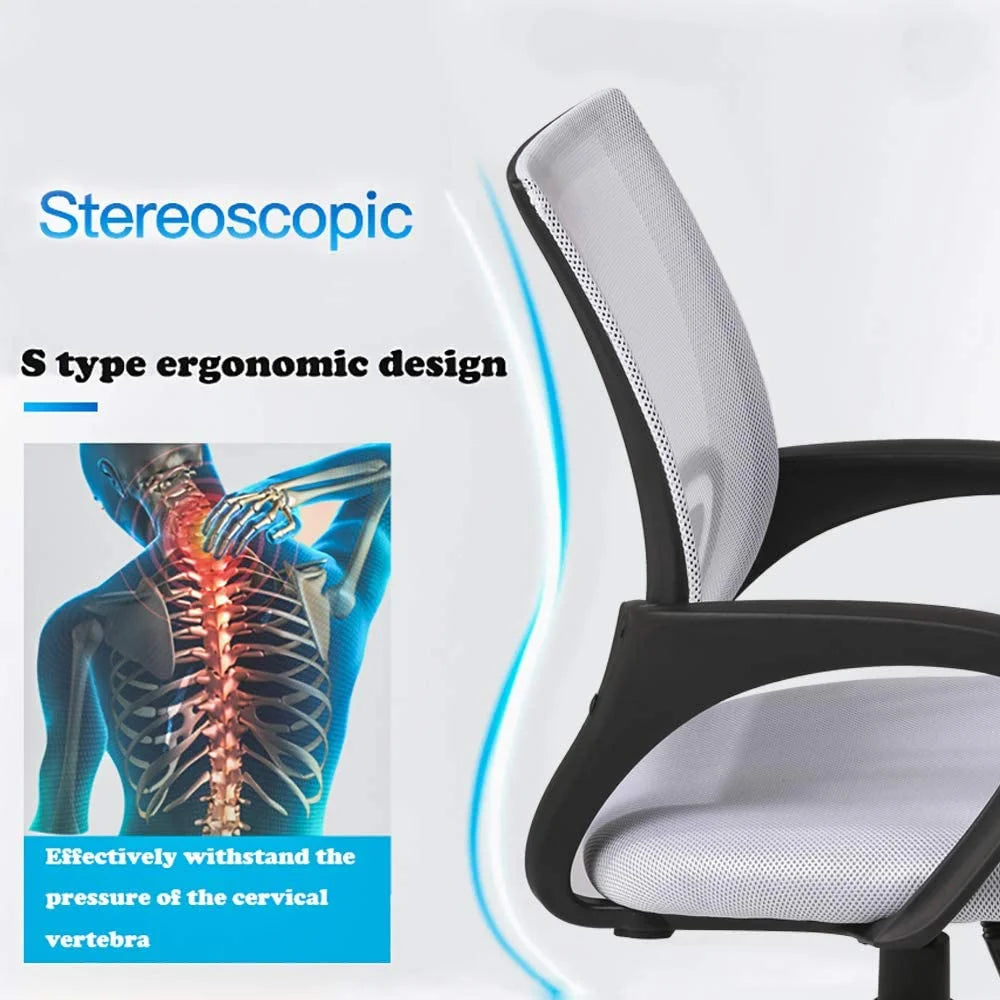 White Mesh Ergonomic Office Chair D77691