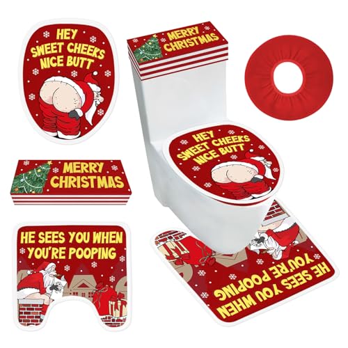 Set of 4 Toilet Seat Cover Sets with Lid Cover Rug Tank Cover B818