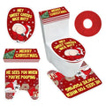 Set of 4 Toilet Seat Cover Sets with Lid Cover Rug Tank Cover B818
