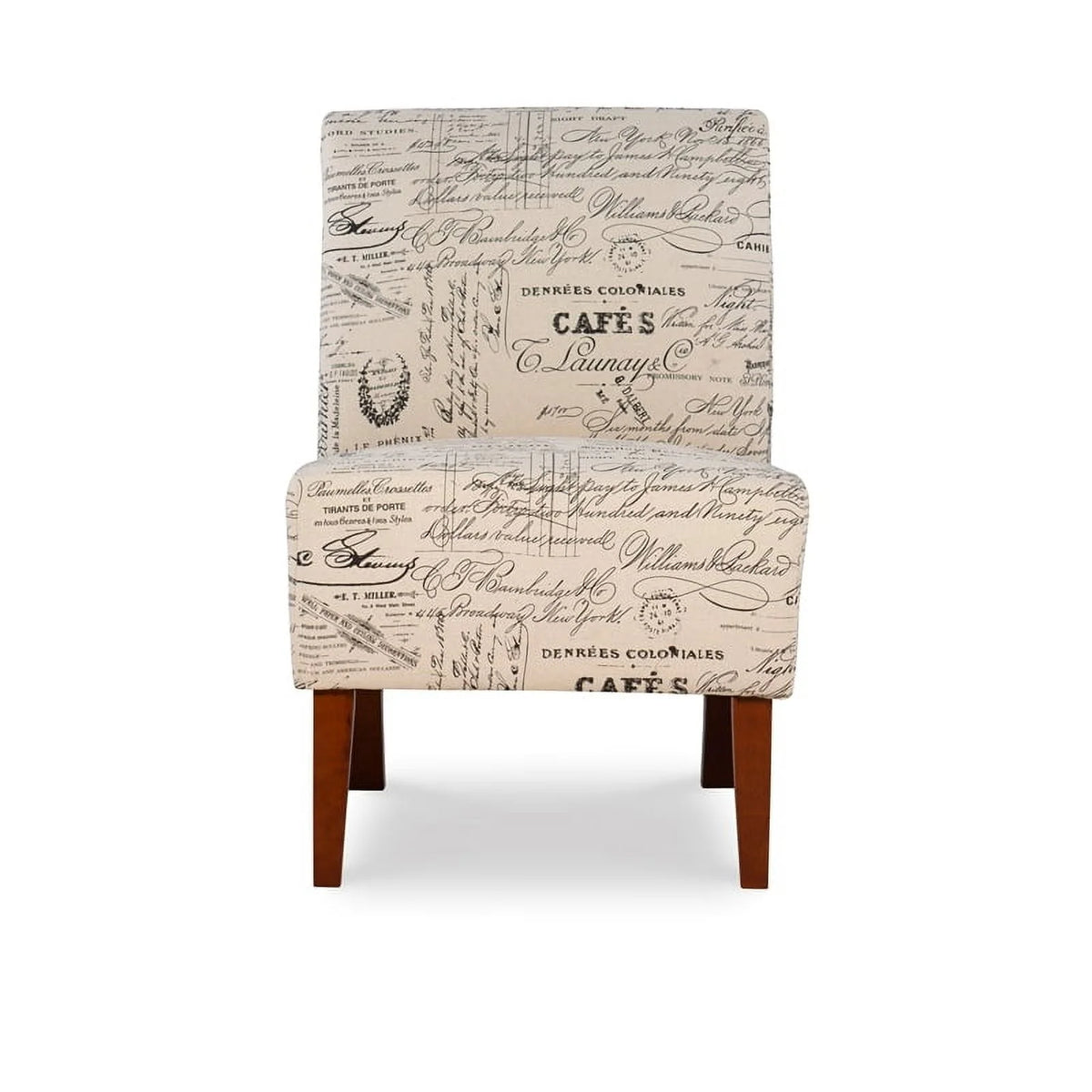 Contemporary Fabric Slipper Chair in Beige W2034