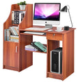 Computer Study Desk with Bookshelf U849827