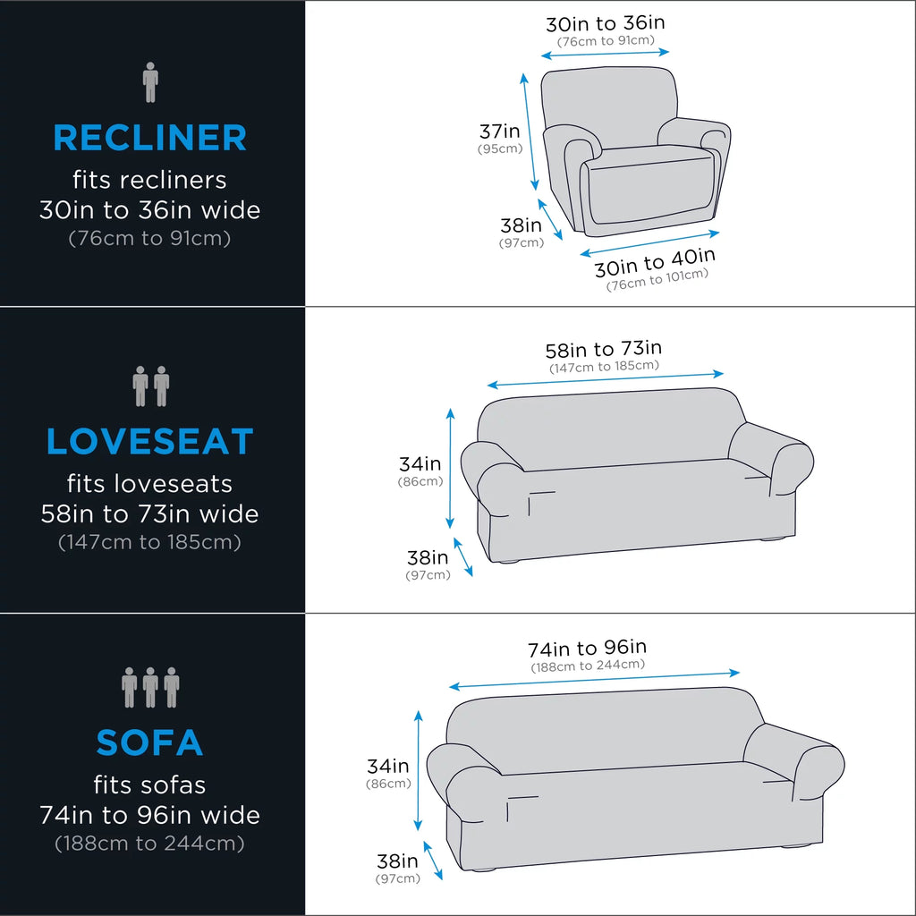 Chenille Stretch Fabric Loveseat Slipcover C2043