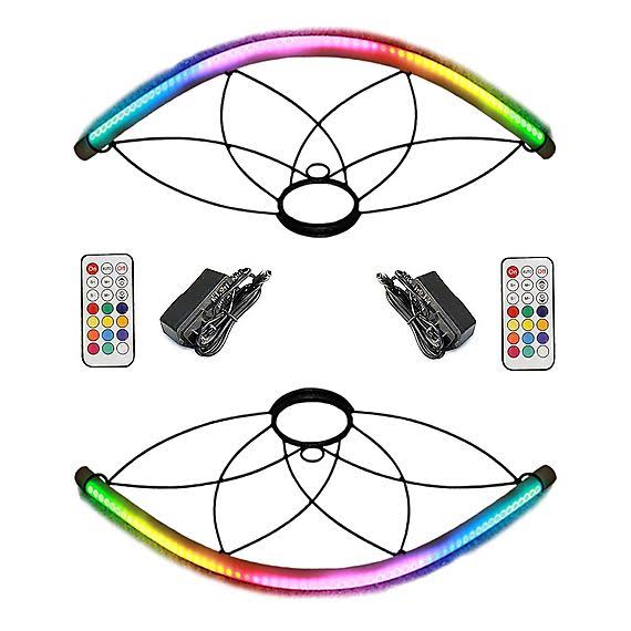 Pair of LED Lotus Petal Fans V182