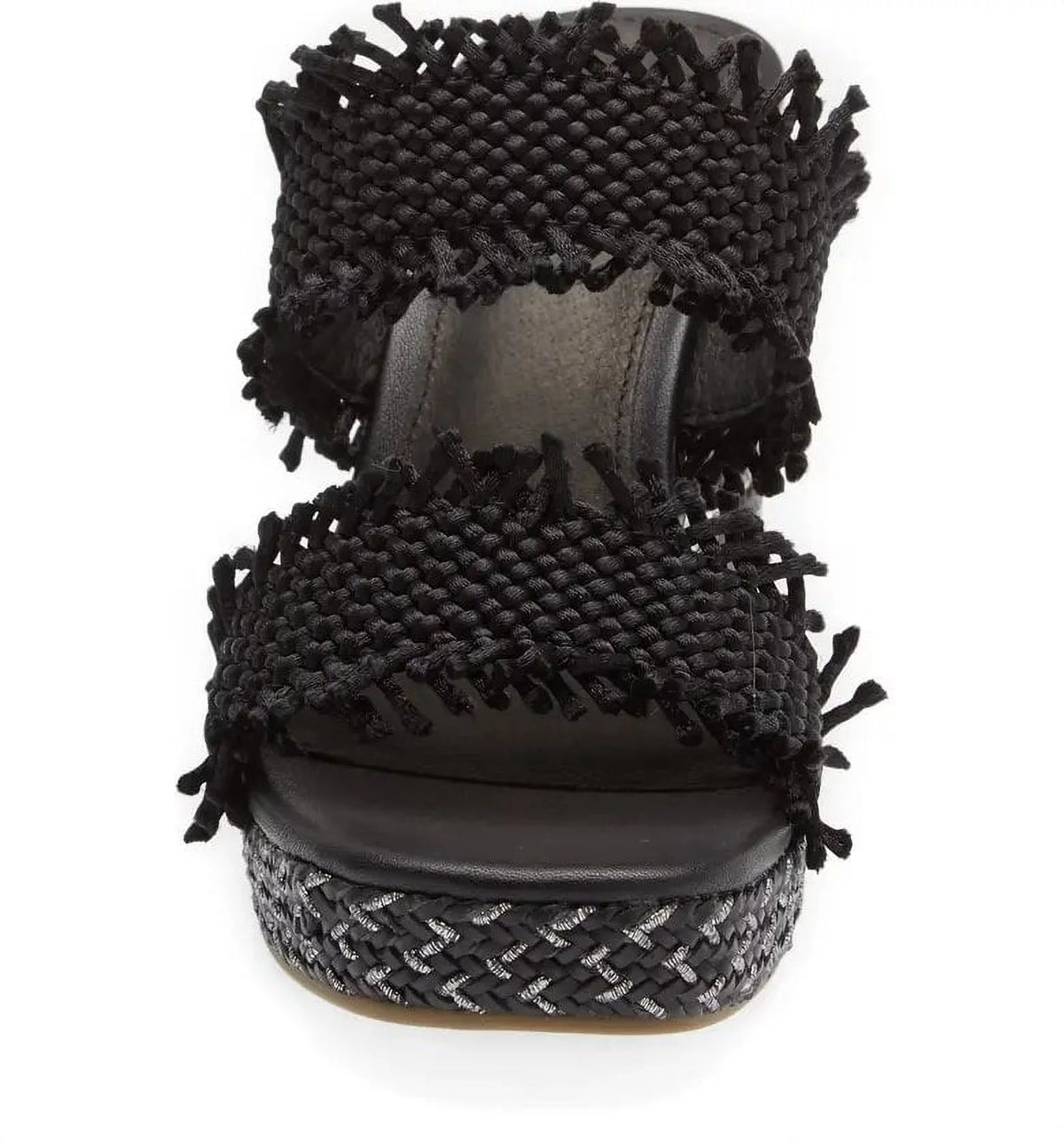 Black Platform Wedge Sandals Z17899