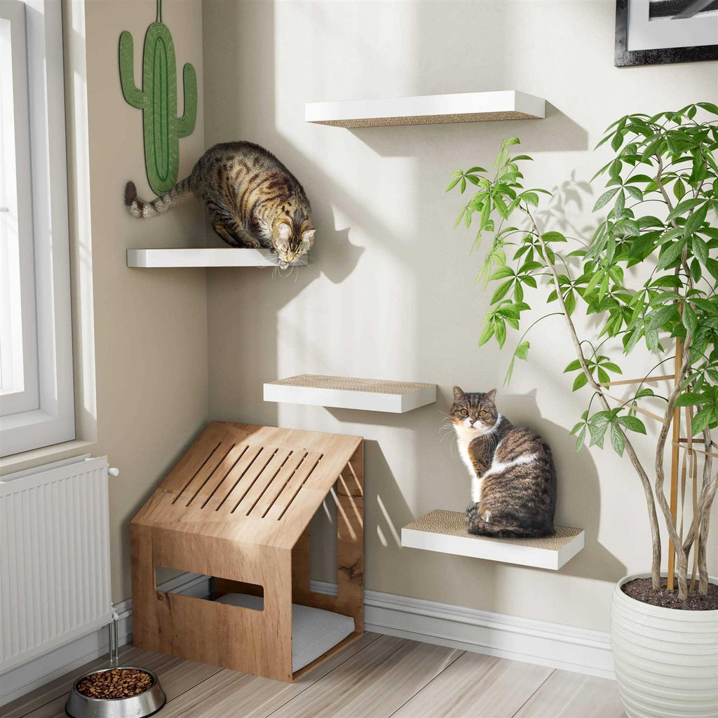 Cat Scratcher Floating Shelf Combo F104