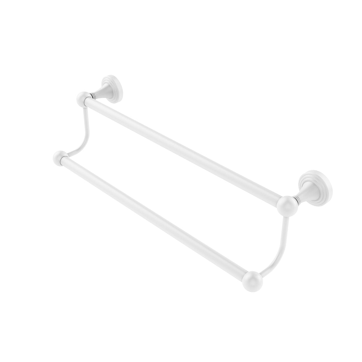 24 in Matte White Double Towel Bar M339927