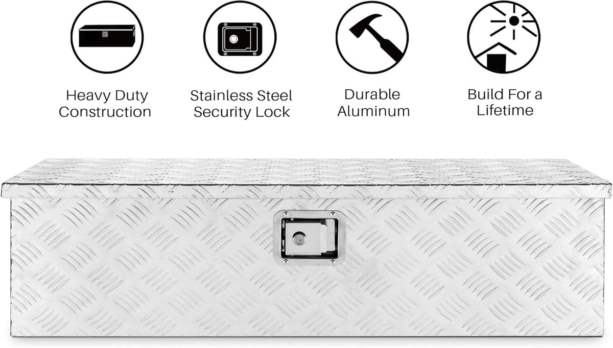 39 Inch Aluminum Waterproof Under Truck Storage Chest with Lock and Keys M327